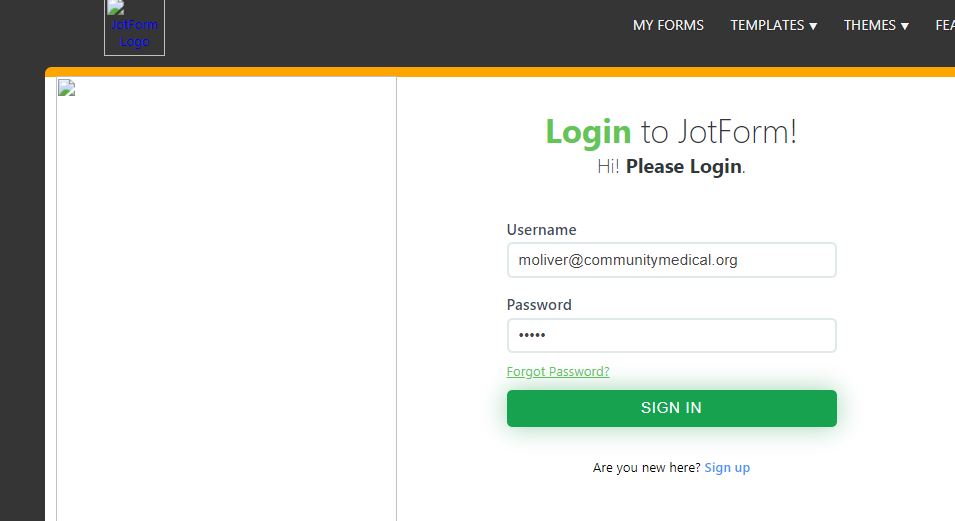 I am unable to login in to my JotForm account.